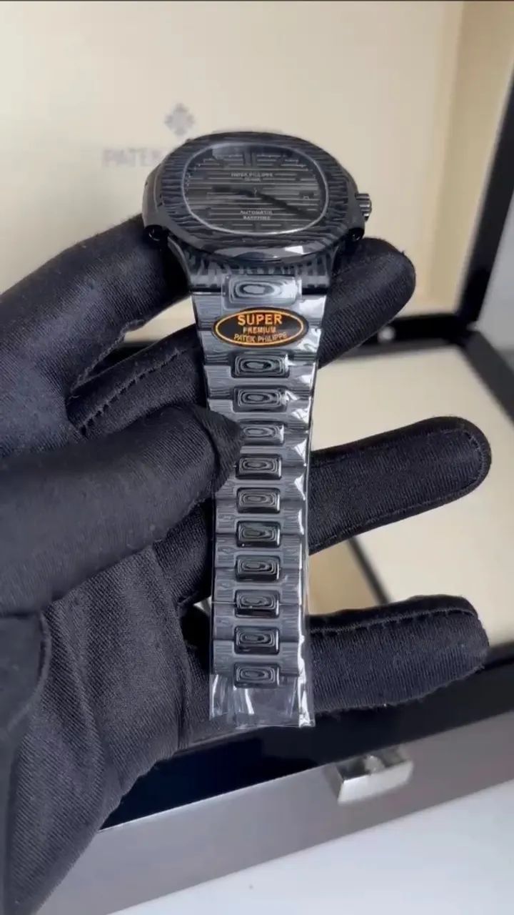 Patek Philippe Clone Base ETA Carbon Edition + Caixa Completa - Foto 3
