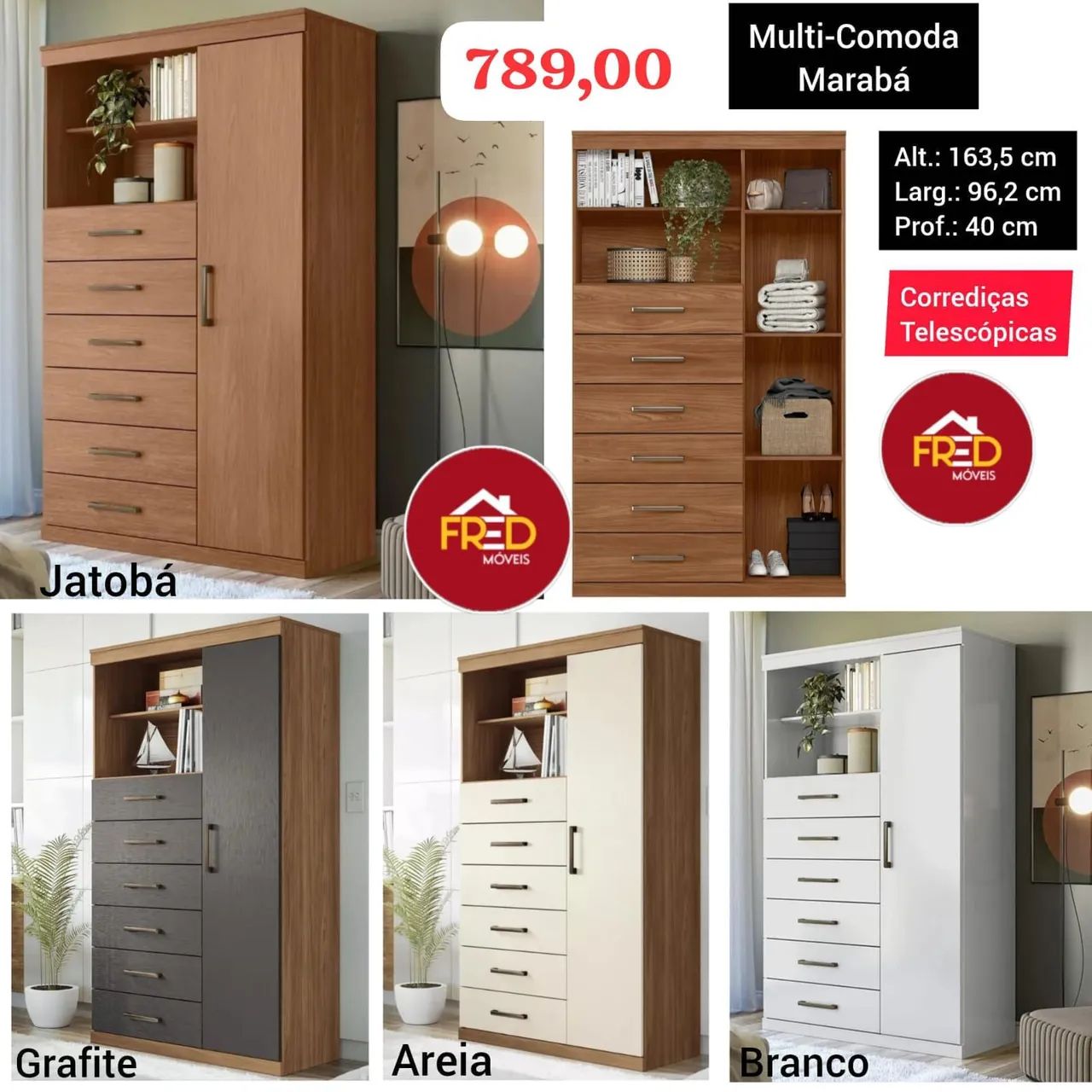 Cômoda multi Marabá, entrega e monta, super promoção 