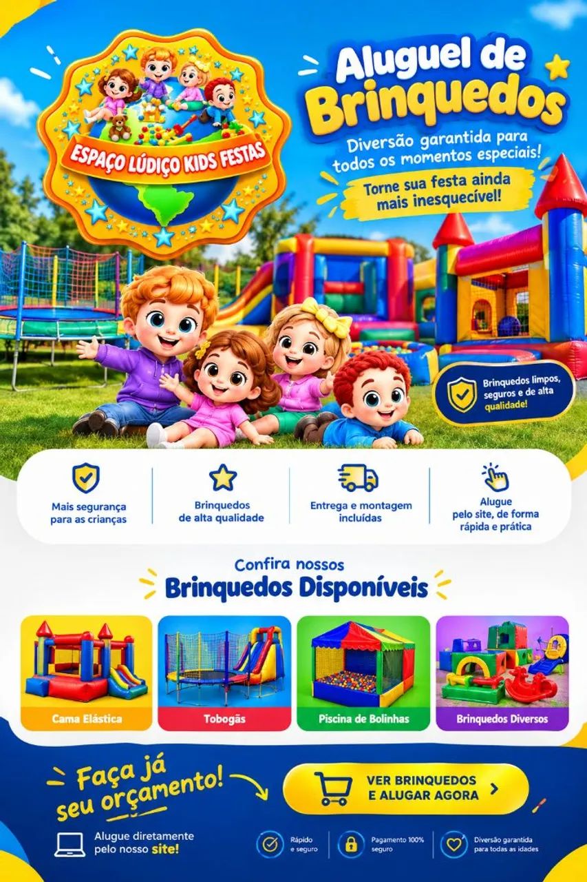 Aluguel de brinquedos inflável - Foto 2