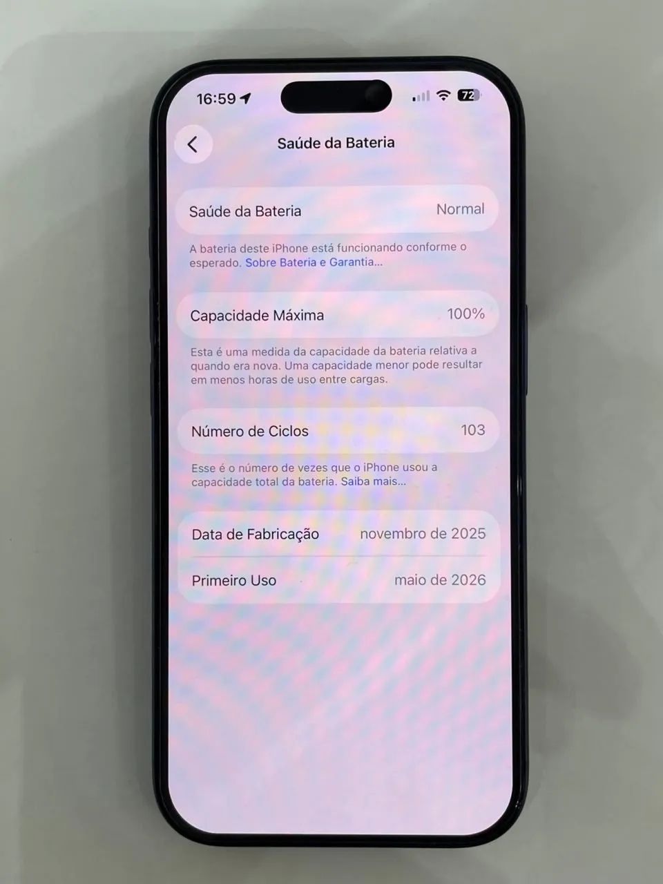 iPhone 17 pro 2 meses de uso 