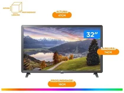 TV 32" LED LG 32LT330HBSB.AWZ 60Hz - 2 HDMI 1 USB