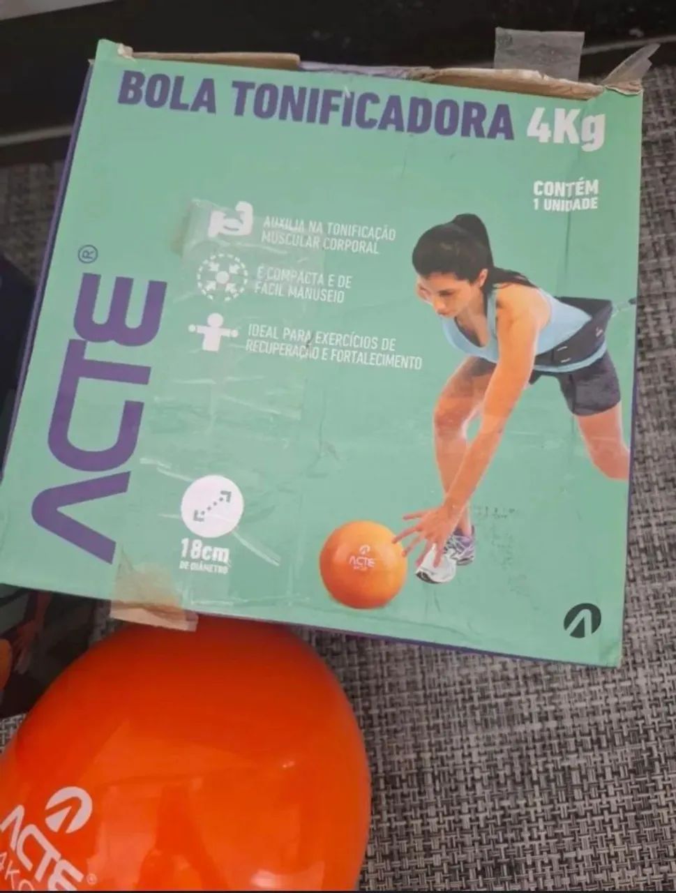 Bola tonificadora Acte 4kg nova - Foto 3