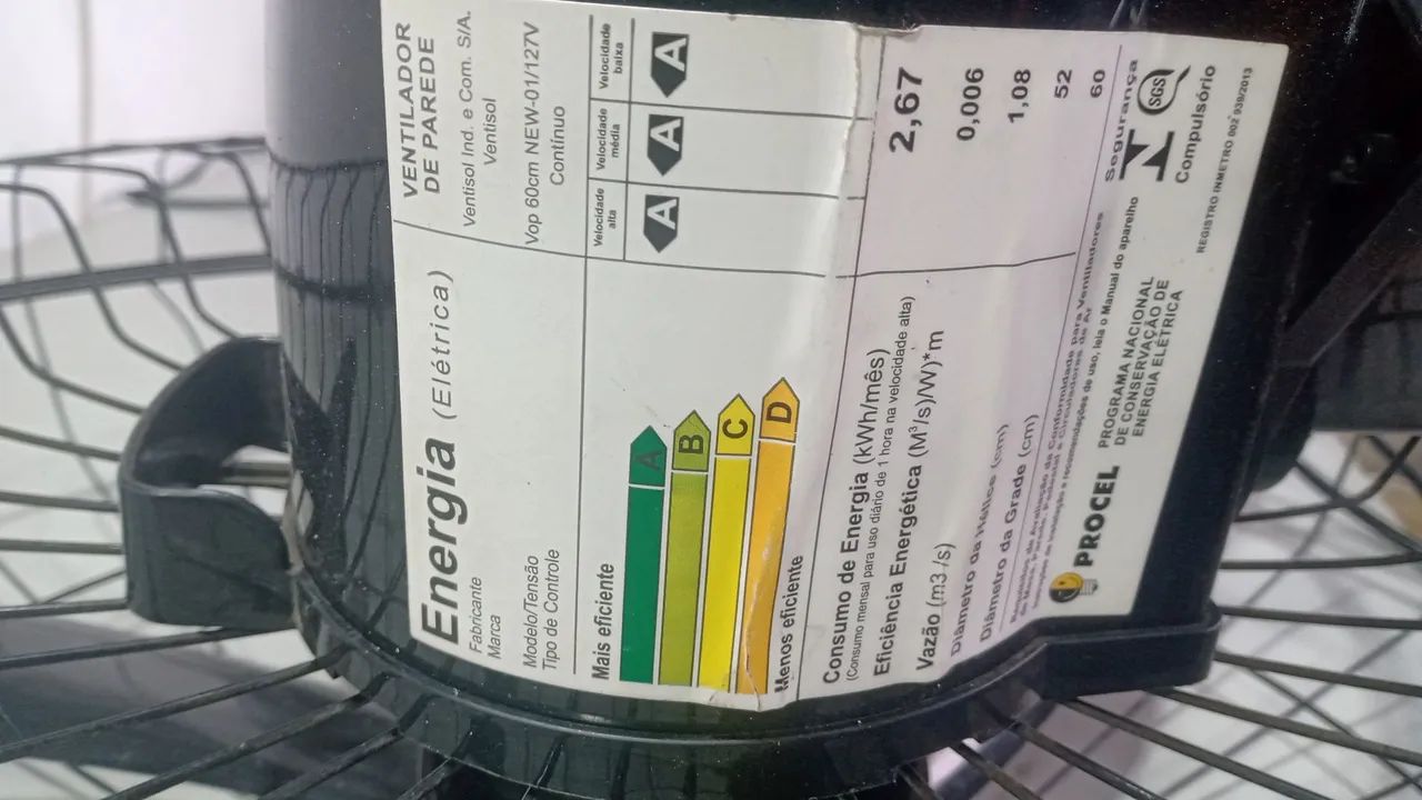 Ventilador de parede ventisol com rolamento  - Foto 2