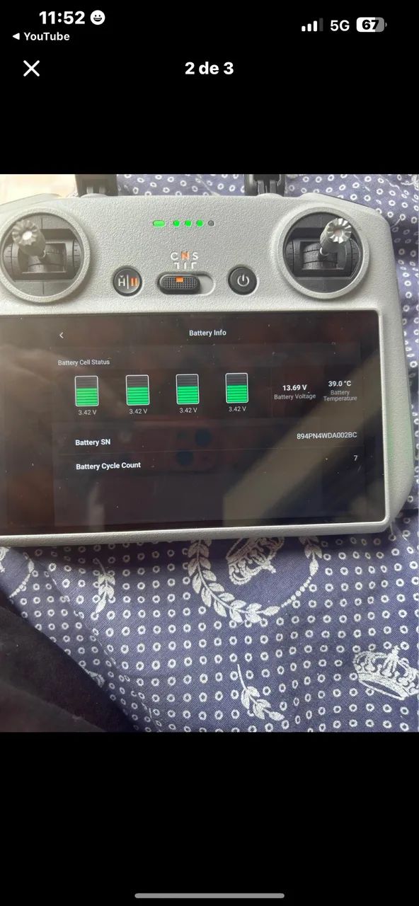 Drone air 3s pouco tempo de novo (praticamente novo) - Foto 3