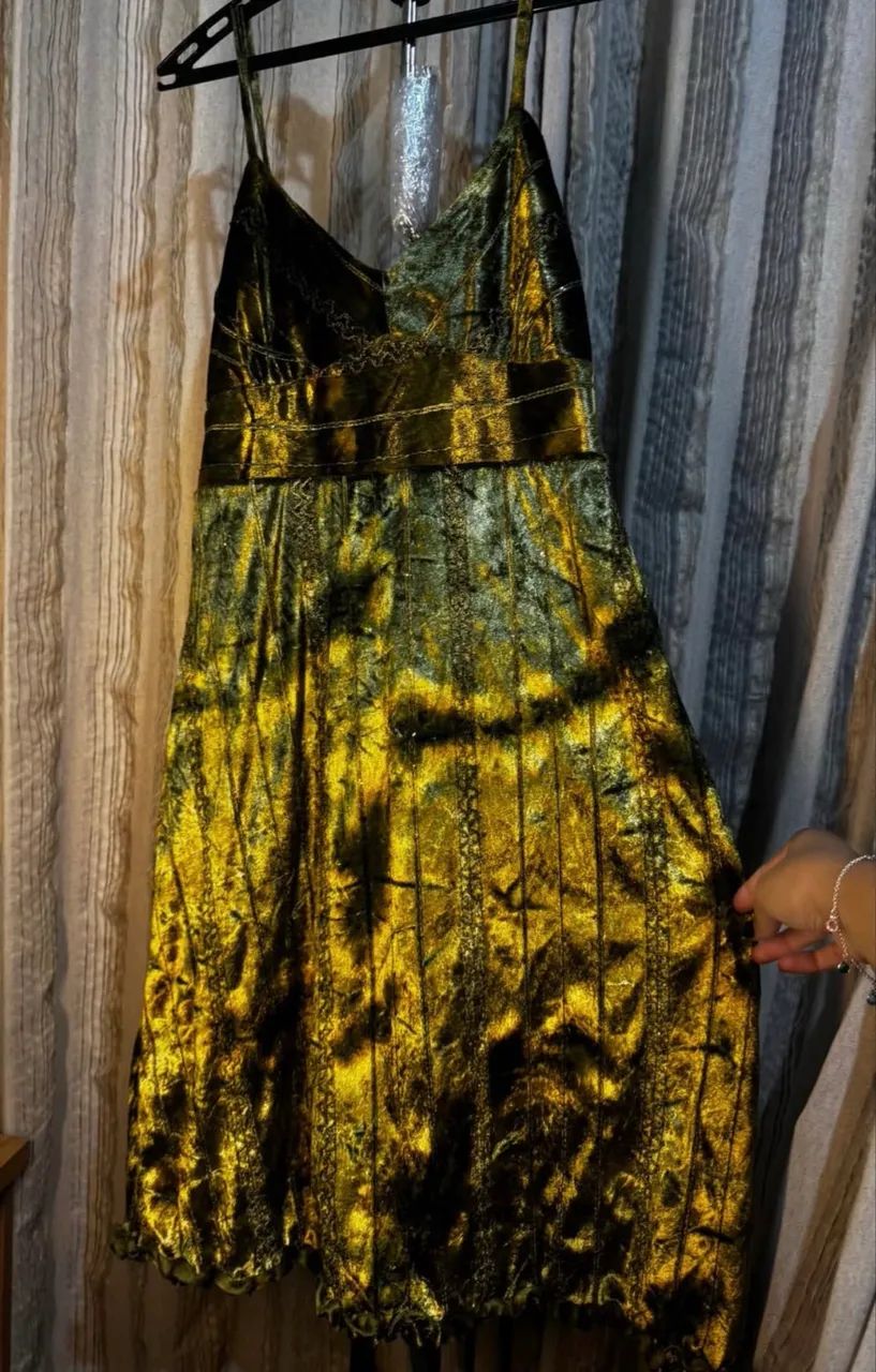 Vestido verde veludo 