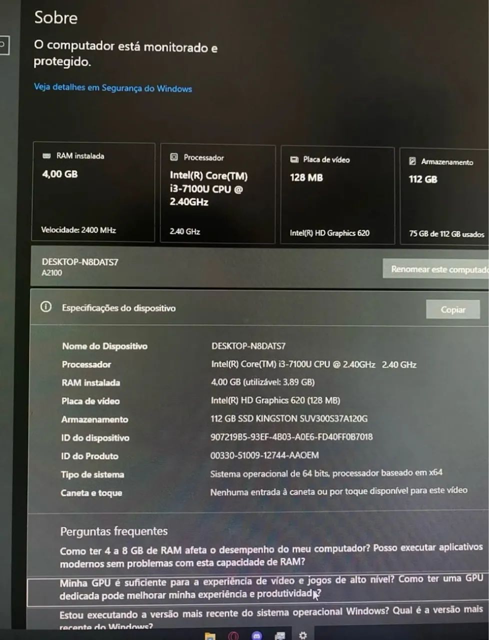All in one core i3 Funcionando (com detalhe) - Foto 3