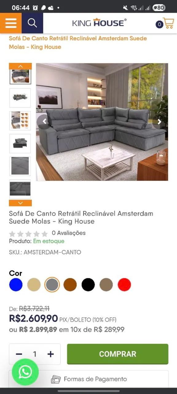 Sofa de canto Retrátil e Reclinável  - Foto 4