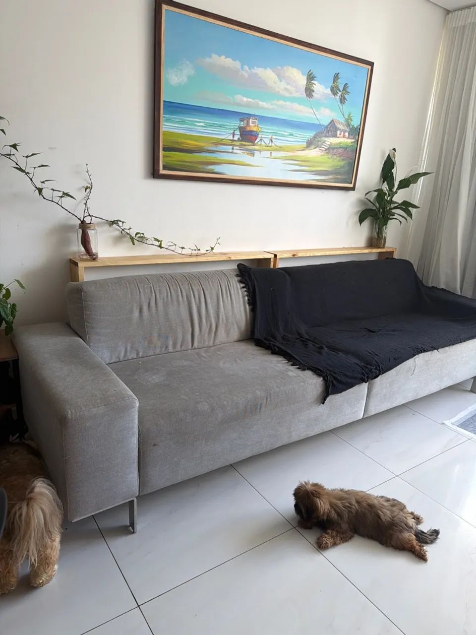 Sofá 2.80 em linho - Foto 2