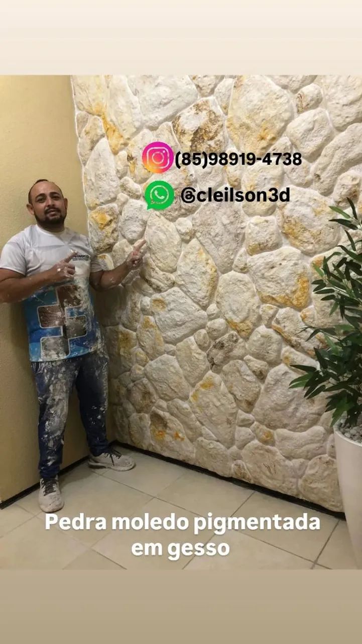 Pedras em gesso 