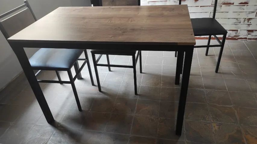 mesa com cadeiras (4) Fabone conceito preto 