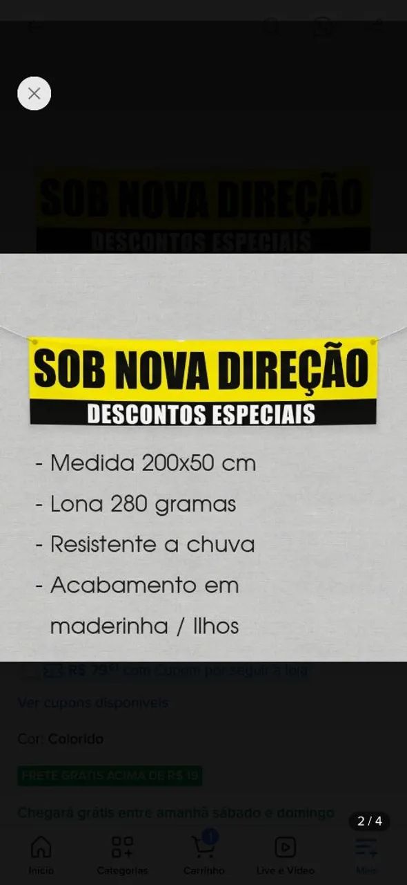 Cartaz Sob Nova Direção  - Foto 3