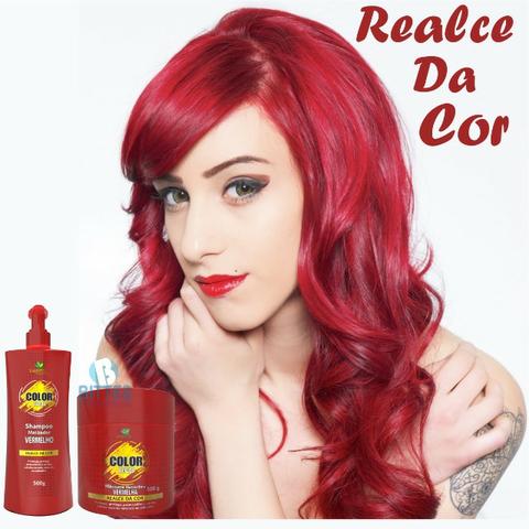 Red Color Matizador Vermelho 500 g o Kit Hábito Cosmeticos - Foto 4
