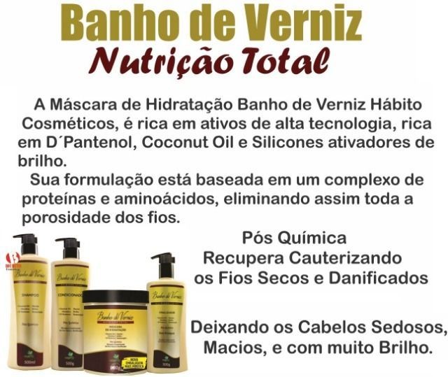 Nutrição Total Recupera Cauterizando os Fios Danificados Hábito Cosméticos - Foto 2