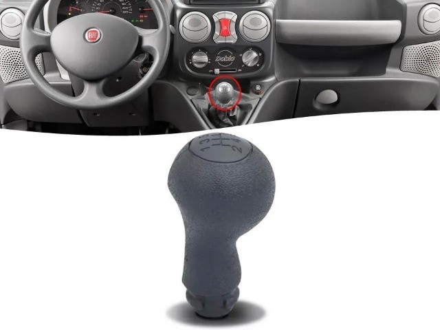 Manopla Bola Câmbio Cinza Fiat Doblô Todos - Modelo original
