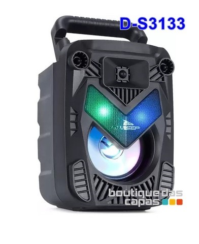 Caixa De Som Bluetooth 10W Anatel preta D-S3132 grasep presente para natal! - Foto 2