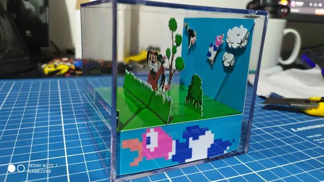 Cubo diorama - Caça ao Pato - nes - Foto 3