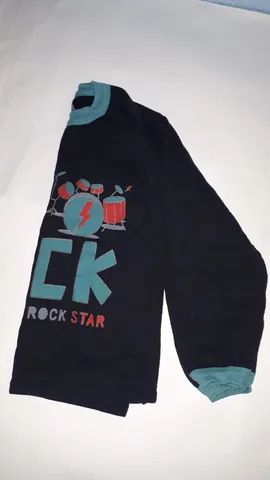 Blusa Infantil Preta Tam 12 marca Visual Radical usada em bom estado - Foto 4
