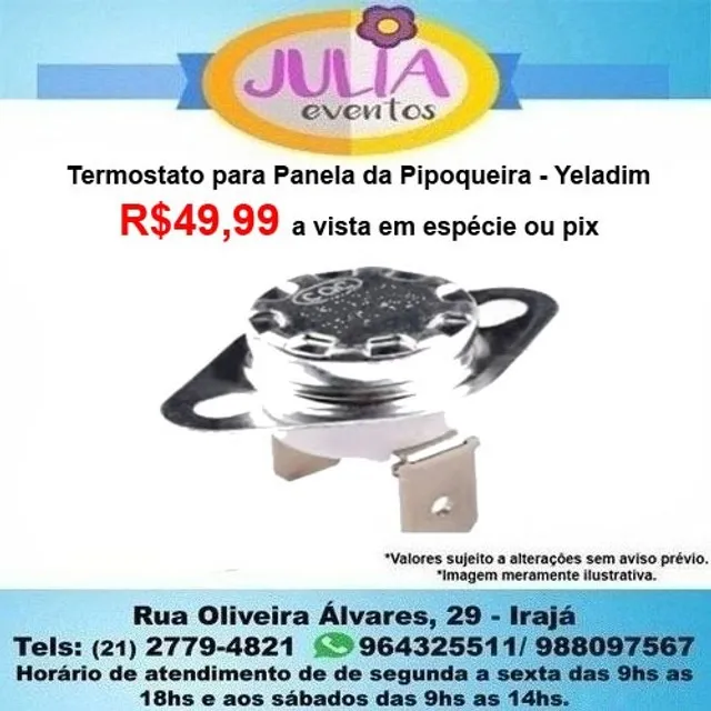 Termostato para Panela da Pipoqueira - Yeladim