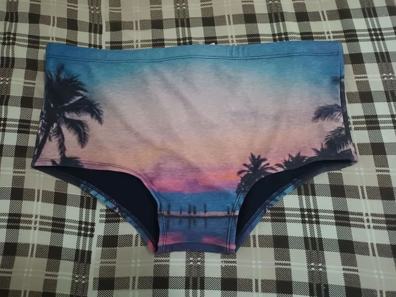 sunga lupo estampada de praia - larga - tam m