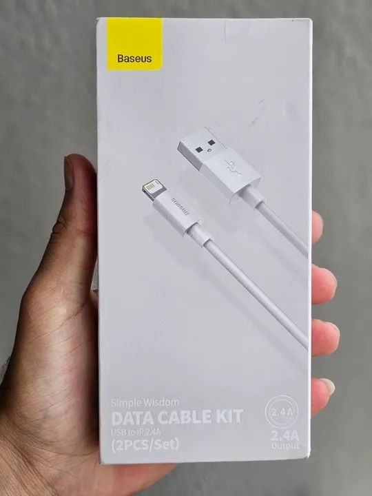 Cabo de dados para iPhone - Baseus - 2.4A - 2 peças