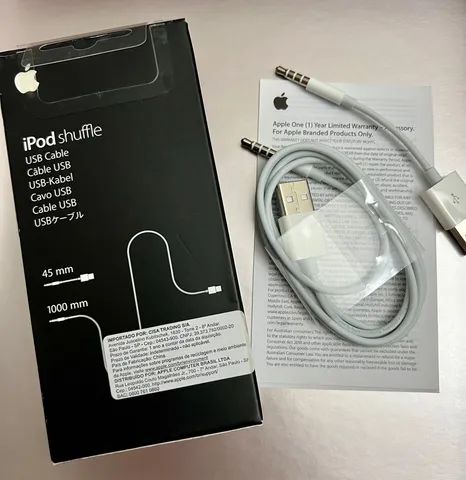 Cabo USB Apple p/ IPod Shuffle - MC003BZ/A - Acessórios de