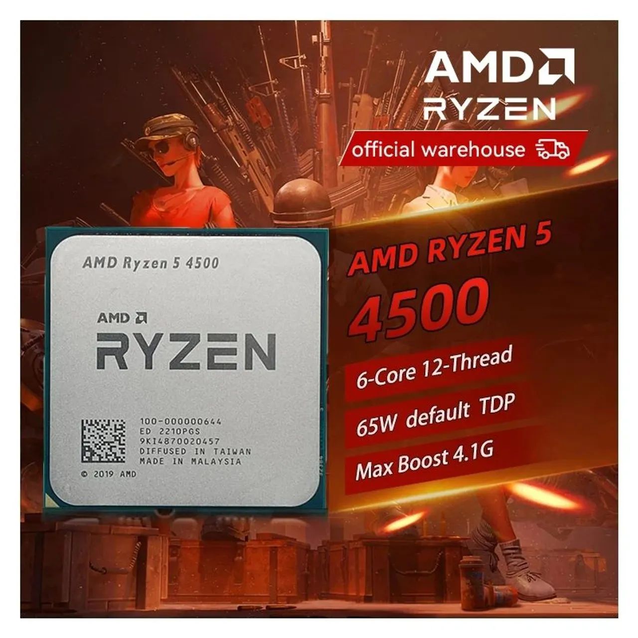Processador AMD Ryzen 5 4500 - Novo - Foto 3