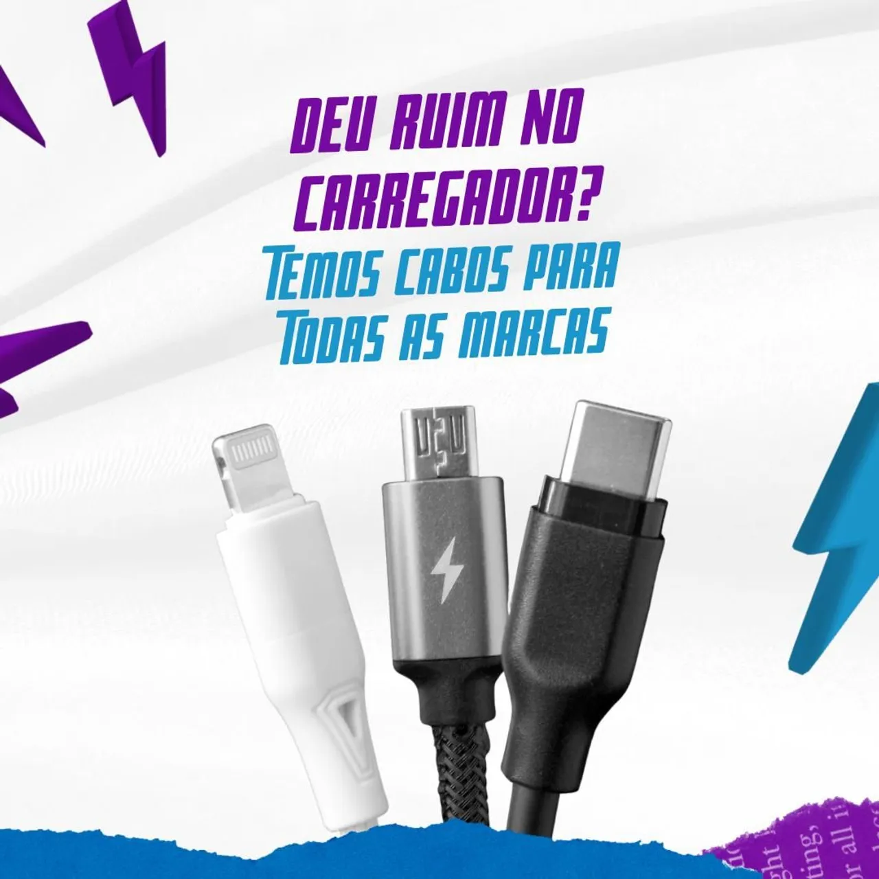 CABOS USB 1/2 METROS (NOVO)