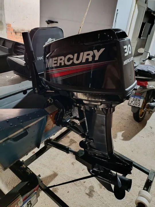 Barco de alumínio Sanáutica com motor 30hp - Foto 5