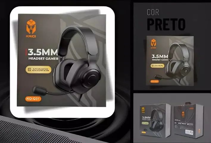 Fone De Ouvido Headset Gamer Alta Qualidade 3.5mm Alto Magnetismo Cor Preto Kaidi G31 - Foto 3