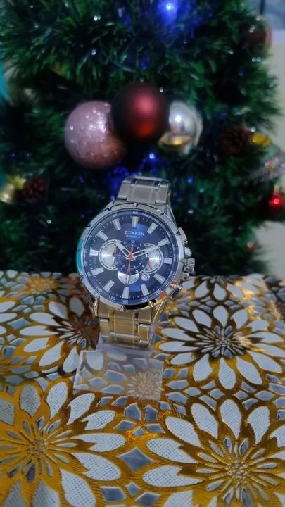 CURREN Relógio Masculino Fundo Azul De Quartzo À Prova D'água Em Aço Inoxidável 8363 XC