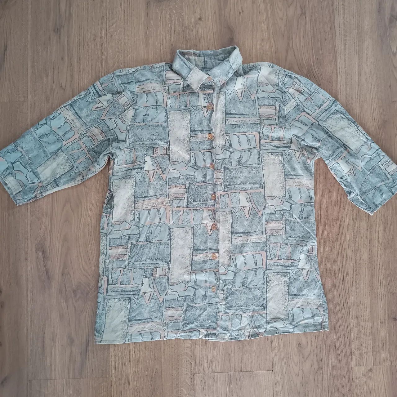 Camisa Masculina Manga 3/4 Estampada Brechó