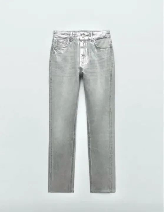 Calça jeans cinza claro Zara