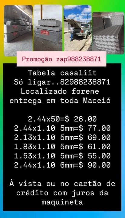 Telhas Casalit - Novas distribuidora fibrocimento impermeável entrega toda Maceió - Foto 3
