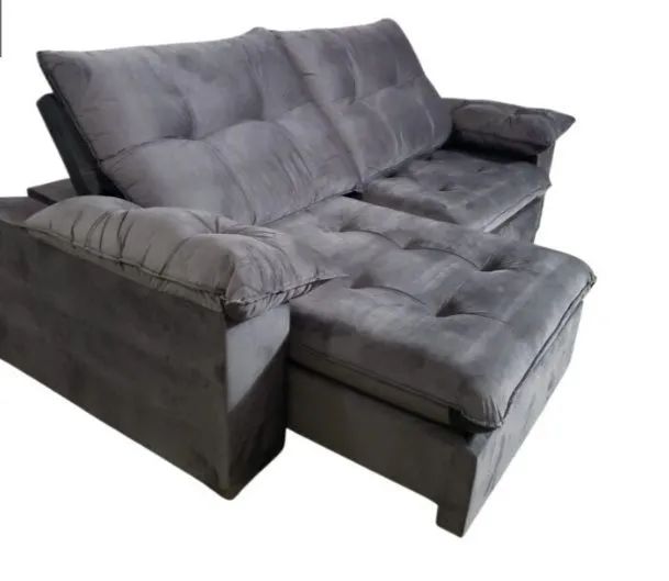 Sofá Retrátil com 2 Metros e Meio de Largura: TRAVA!!! - Foto 4