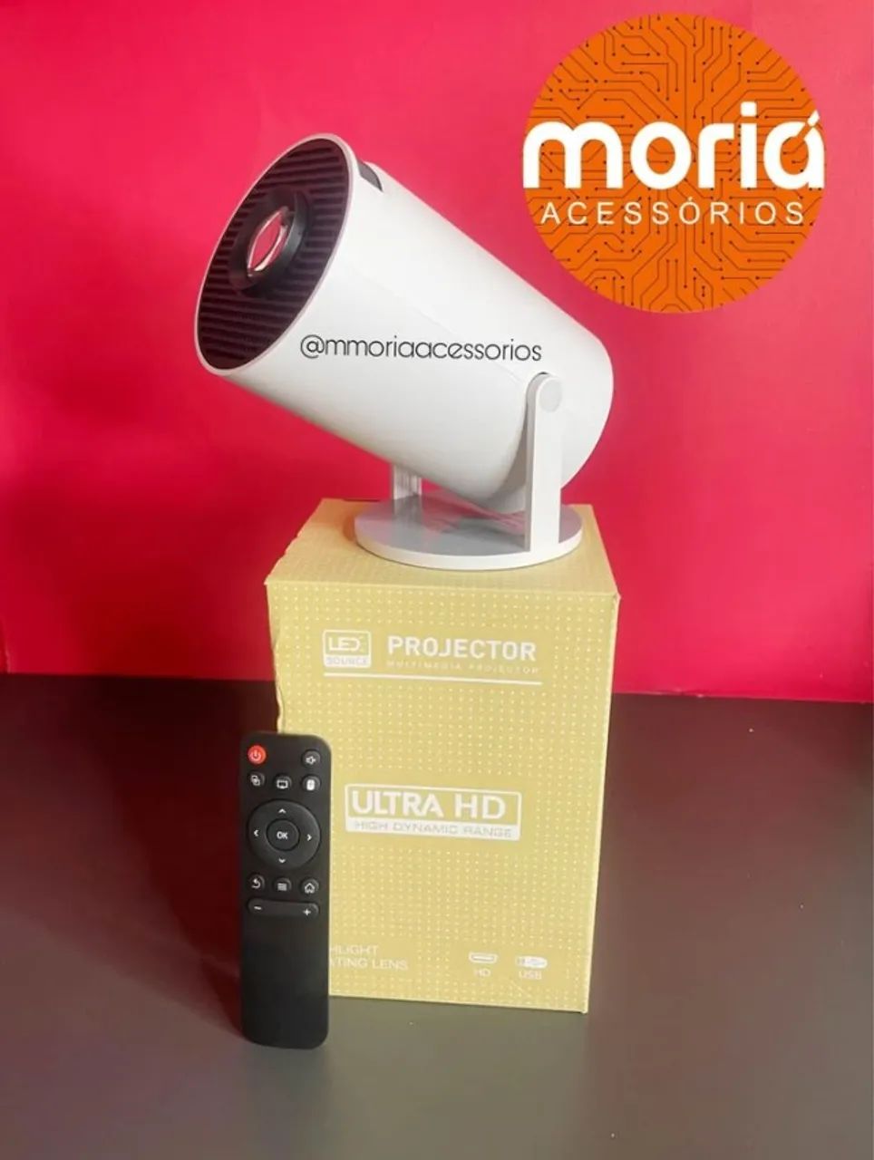 Projetor Data Show Android Smart Portátil Wifi Bluetooth Usb Cor Branco 110V/ - Foto 3
