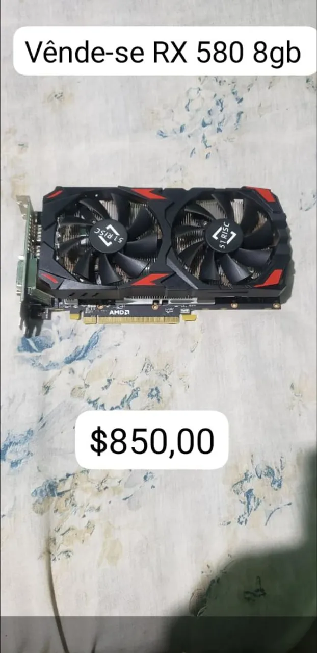 RX 580 8GB - Placa de Vídeo Gamer
