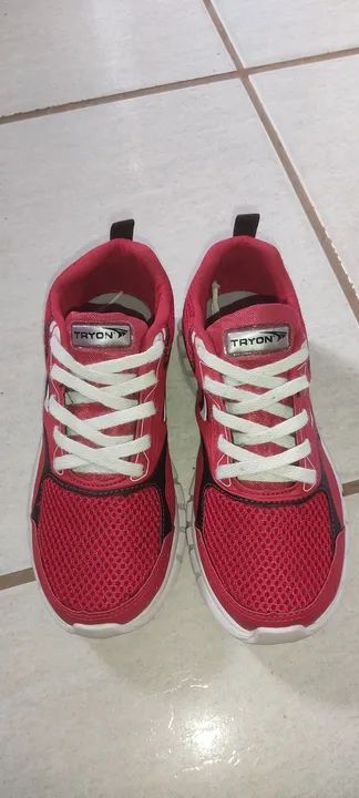 Tênis Esportivo Vermelho - Foto 3