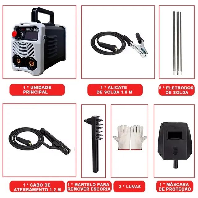 Soldadora Industrial 300A - Máquina de Solda Inversora Profissional para Serviço Pesado - - Foto 6