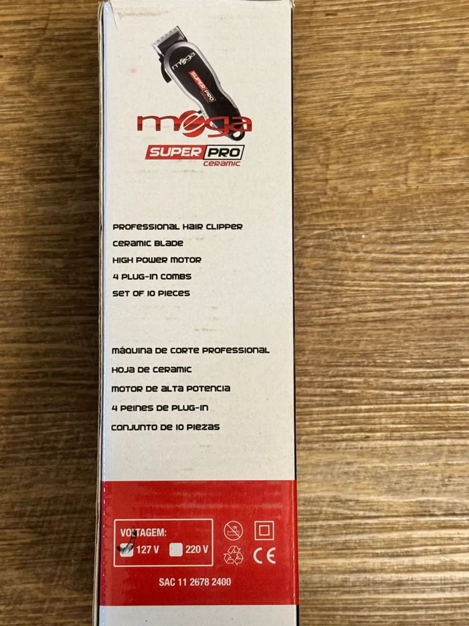 Maquina de Cortar Cabelo Mega Super Pro Ceramic