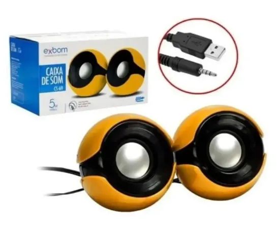 Caixa de Som Multimídia Exbom CS-69 2.0 5W RMS para Computador e Notebook  - Foto 3