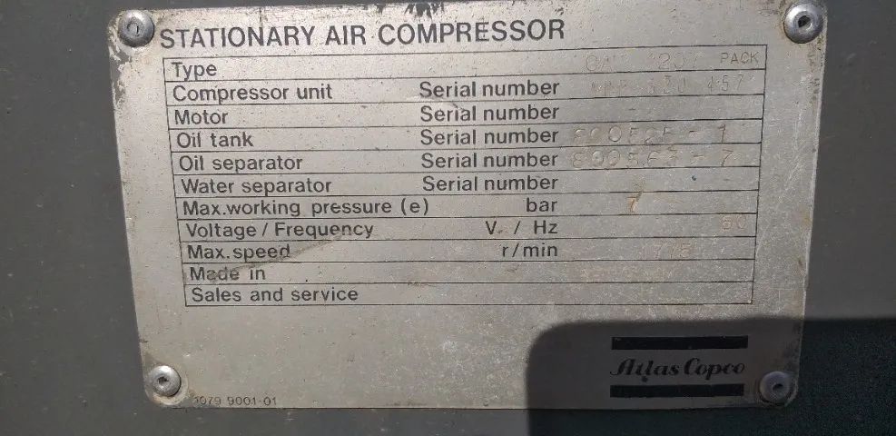 Compressor de Ar Atlas Copco GA1207 - Foto 3