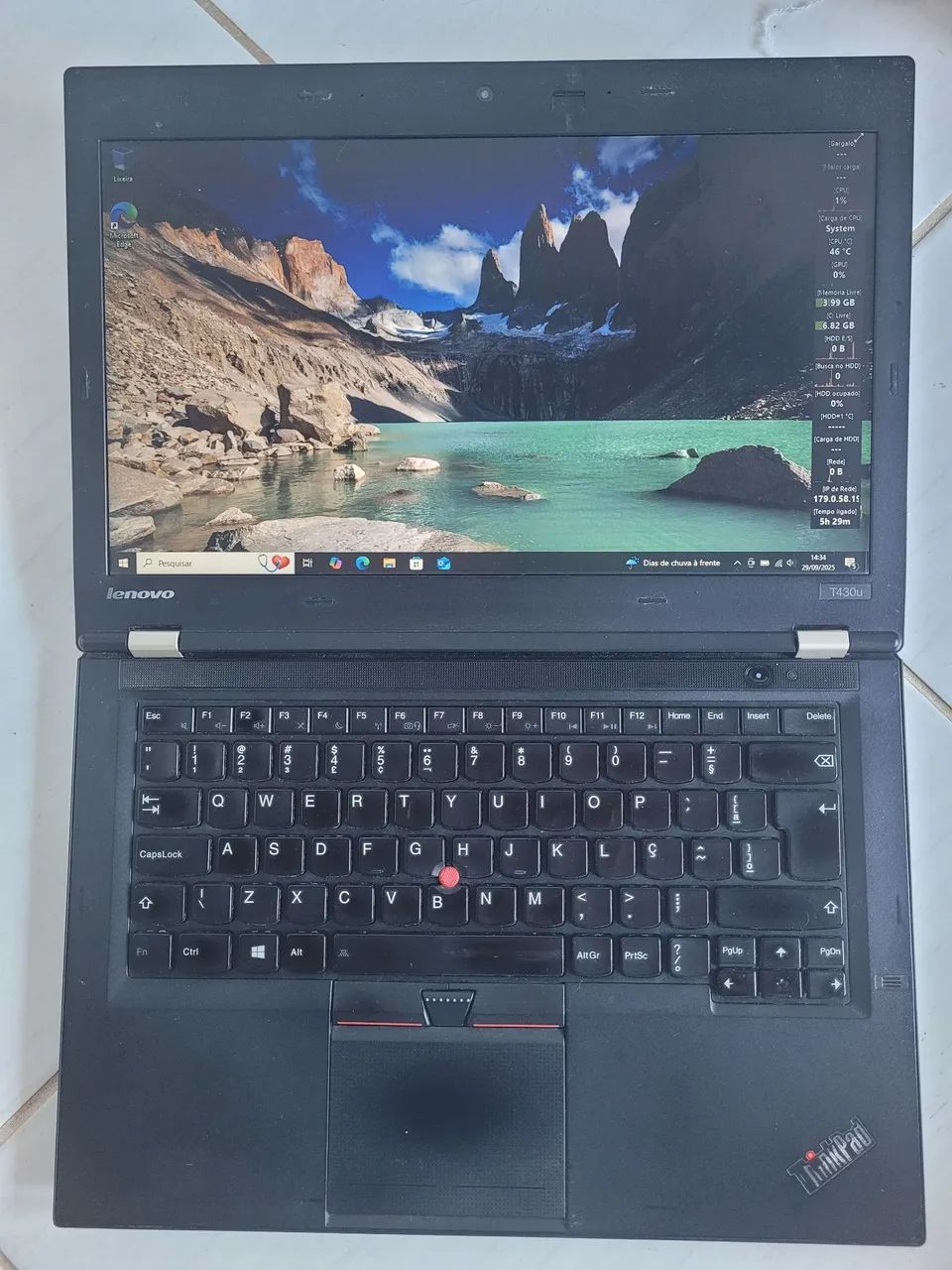 Notebook Lenovo thinkpad corporativo i5 8gb ram ssd m2 e hd500