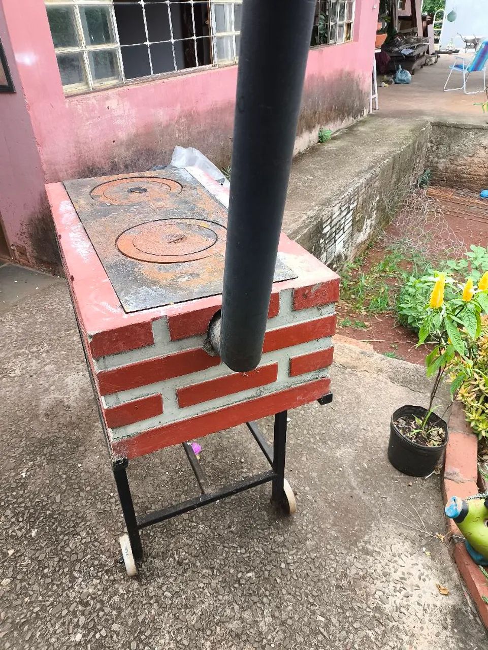Fogão a Lenha de tijolos - Usado em ótimo estado - Foto 4