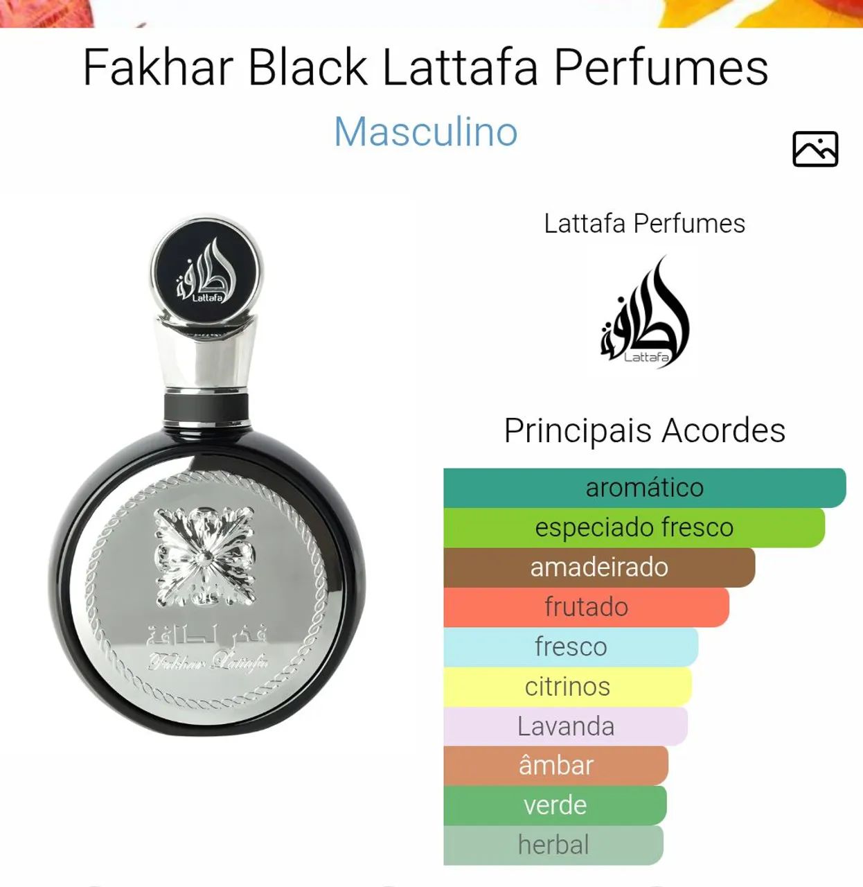 Perfume masculino árabe