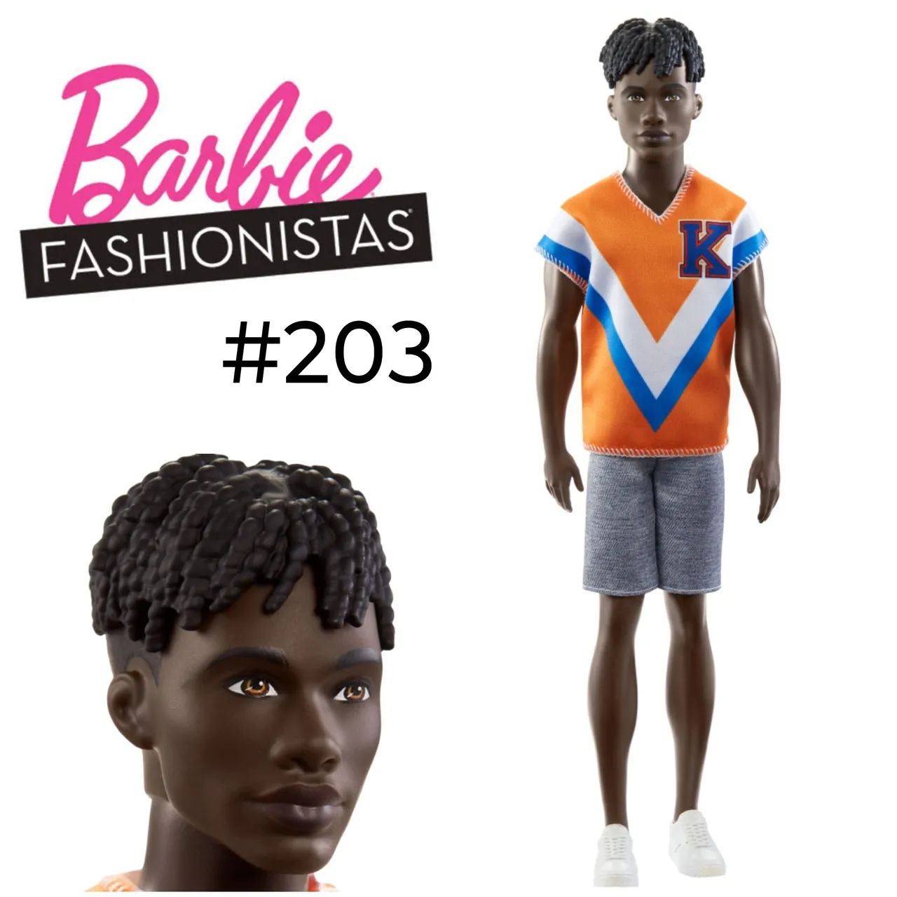 Boneco Ken Barbie Fashionistas #203 - Original