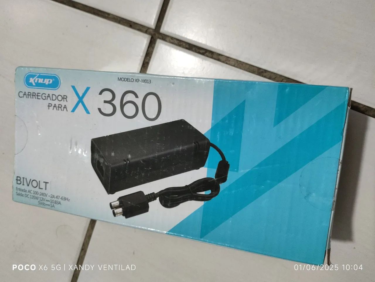 Fonte Carregador Xbox 360 Bivolt Original - Foto 3
