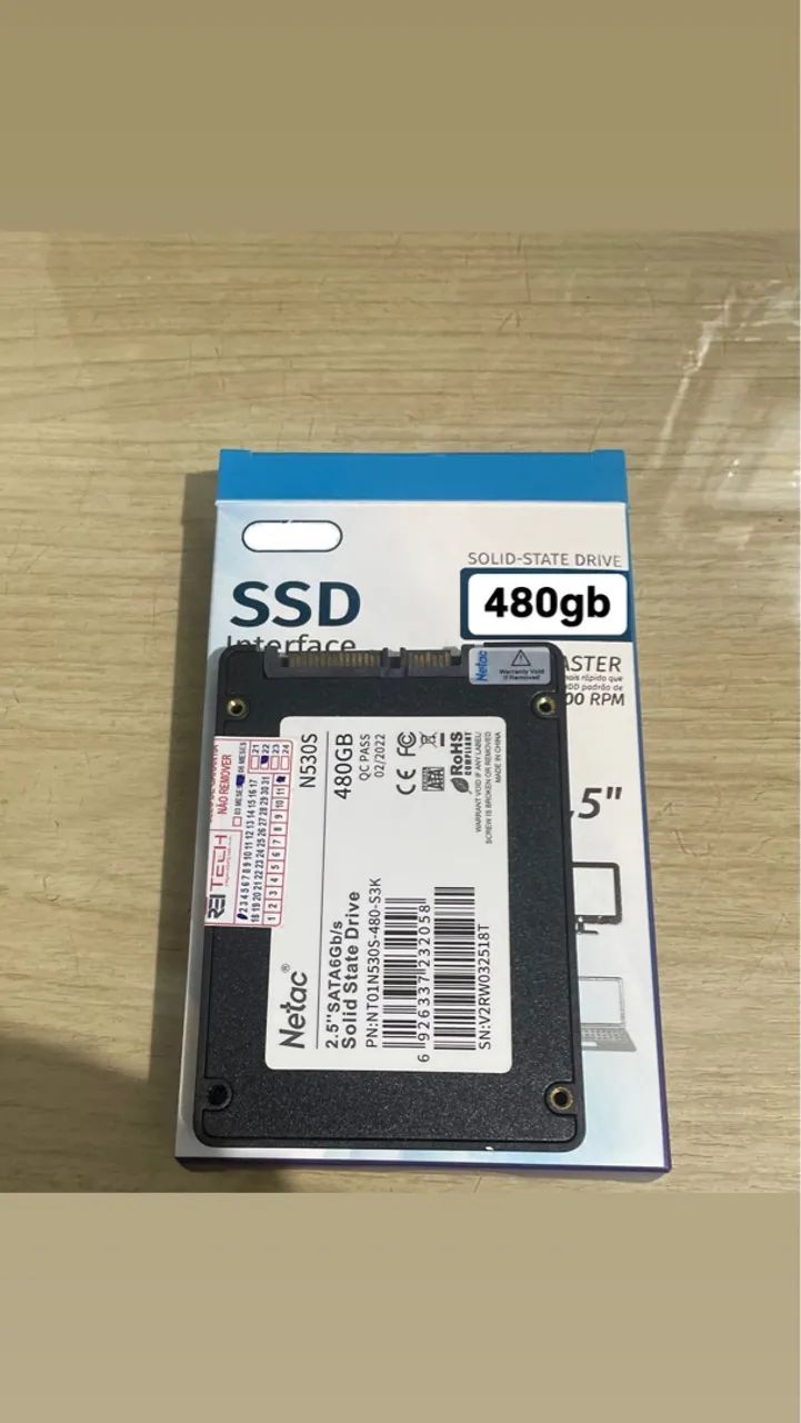 SSD 480 sata (com garantia)