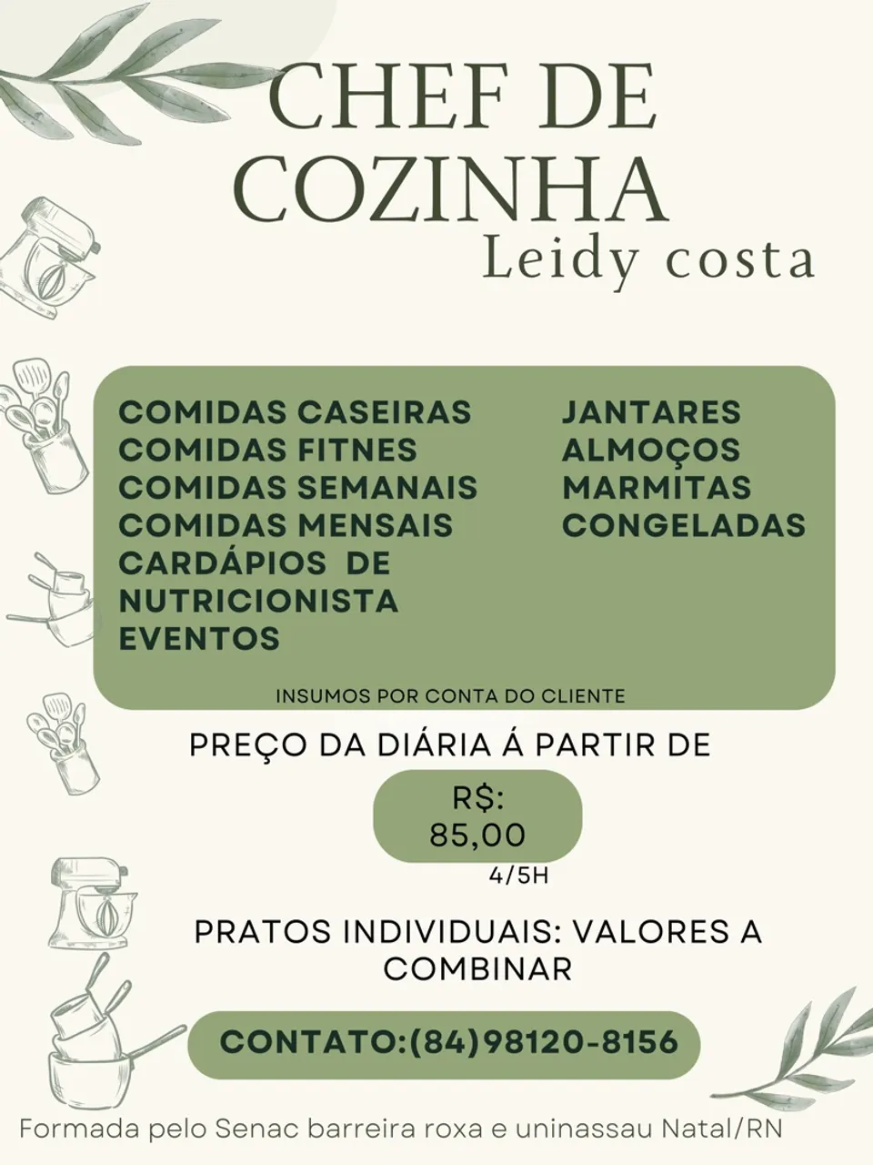  Cheg de cozinha. 