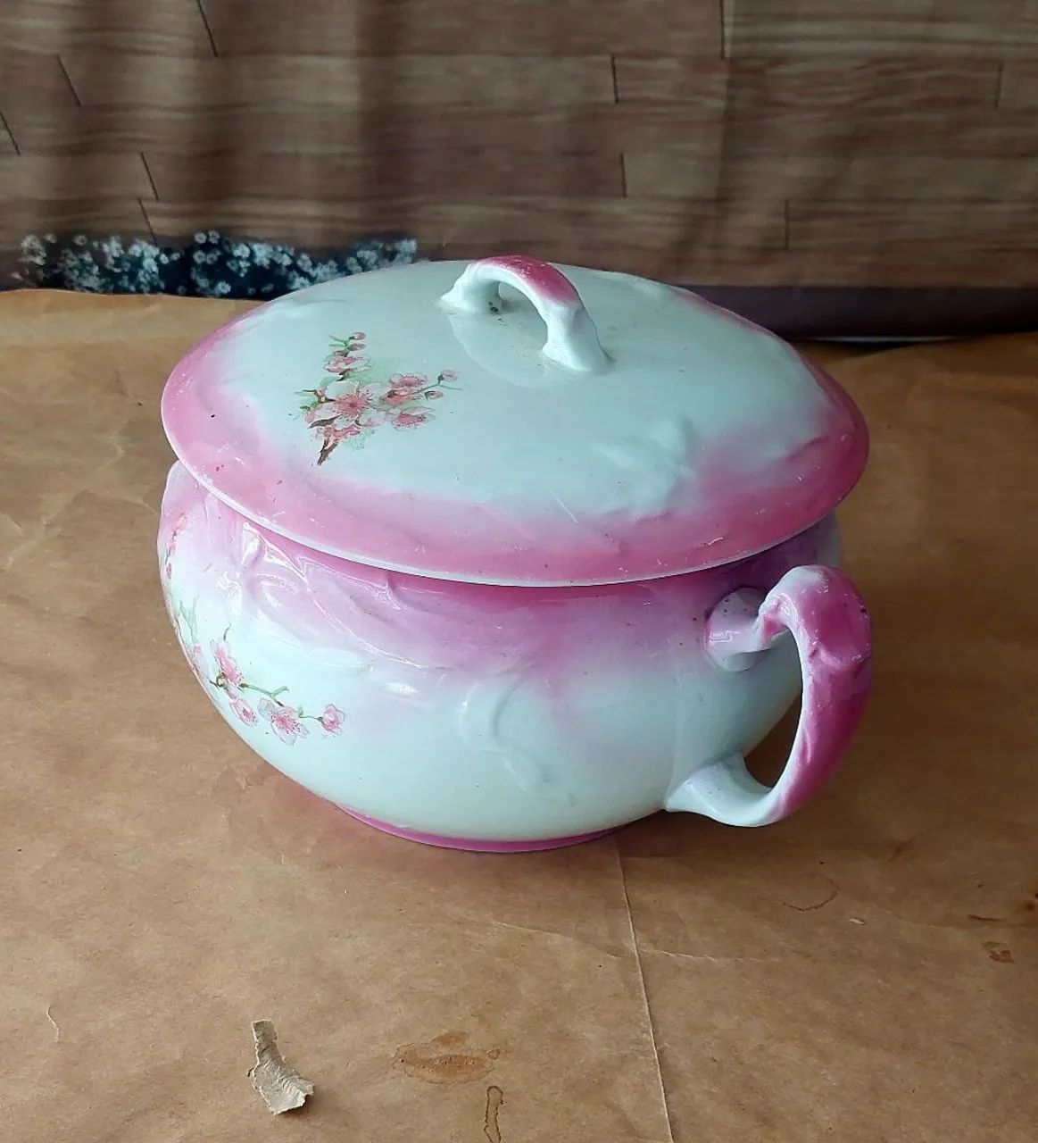 Antigo Penico de Porcelana com Tampa - Foto 3