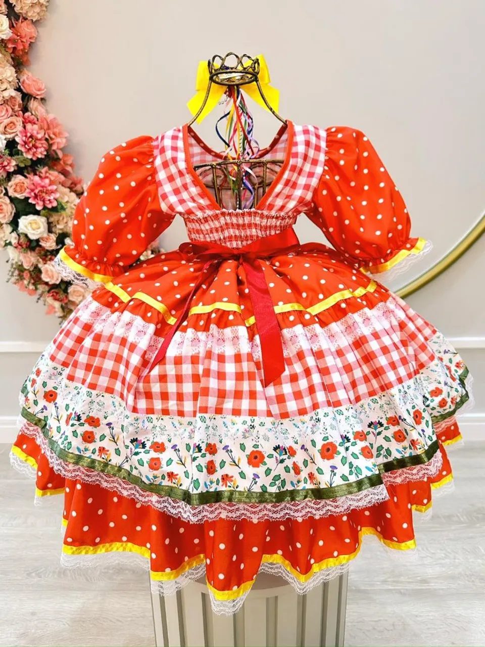 Vestido Festa Junina Infantil